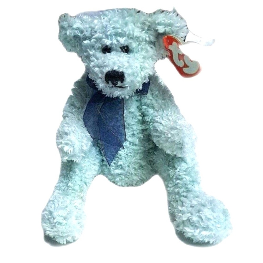 Ty Attic Treasures Armstrong the Bear Light Blue Plush Jointed Teddy Bear 1998